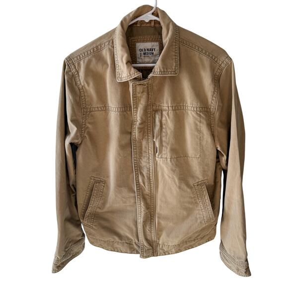 Vintage Old Navy women's lined chore coat, tan, size M, EUC - Picture 1 of 5